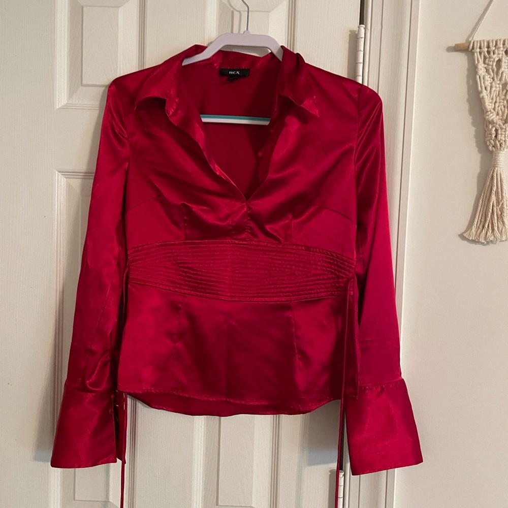 Red Silky BCX Dress Shirt